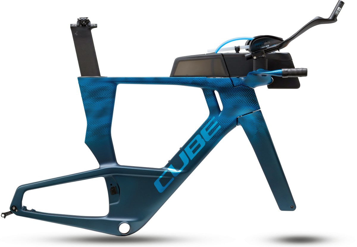 Cube Aerium C:68X Frameset Carbon Triathlon Rahmenset liquidbluegrid/chrome 2027