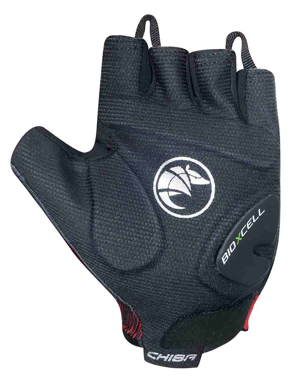 Chiba BioXCell Tan Through Fahrrad Handschuhe kurz rot/schwarz 2027