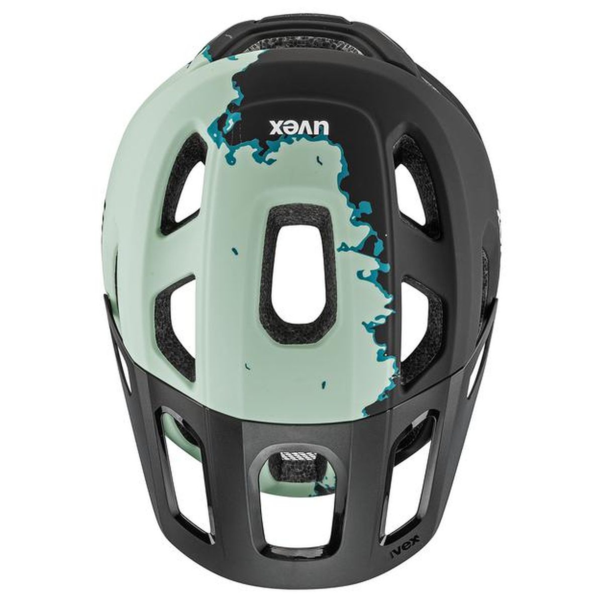 Uvex React MTB Fahrrad Helm matt schwarz/jade grün 2025