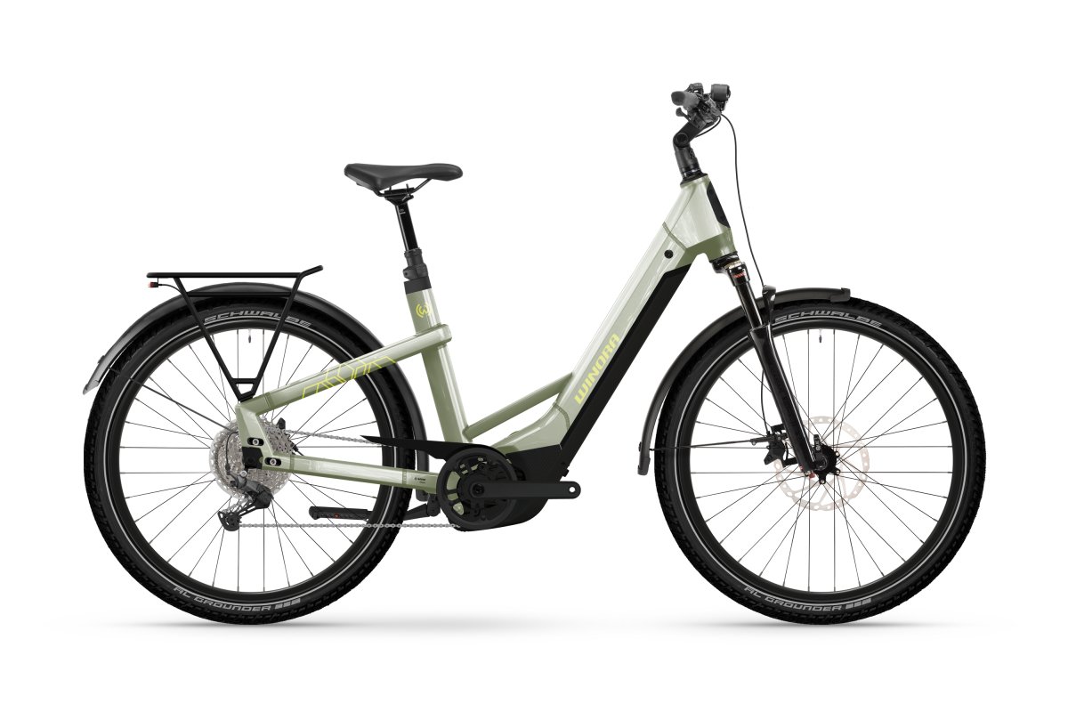 Winora Yakun X10 800 Low 27.5'' E-Bike Trekking Pedelec ivory grün 2026