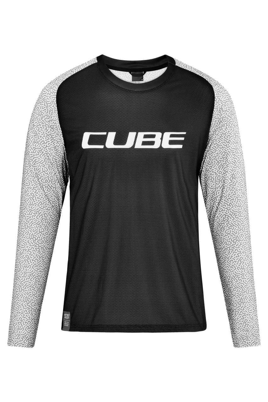 Cube Vertex Fahrrad Trikot lang schwarz/weiß 2027
