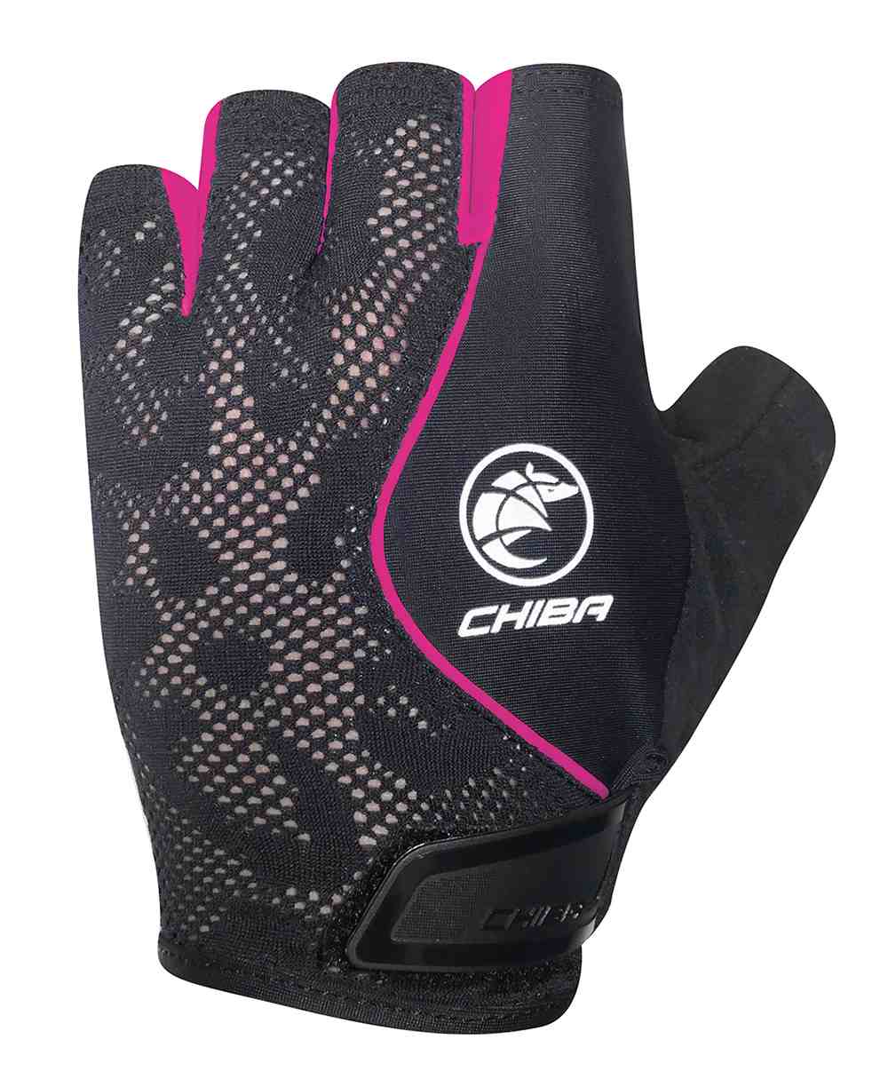 Chiba Lady Air Plus Fahrrad Handschuhe kurz schwarz/pink 2027