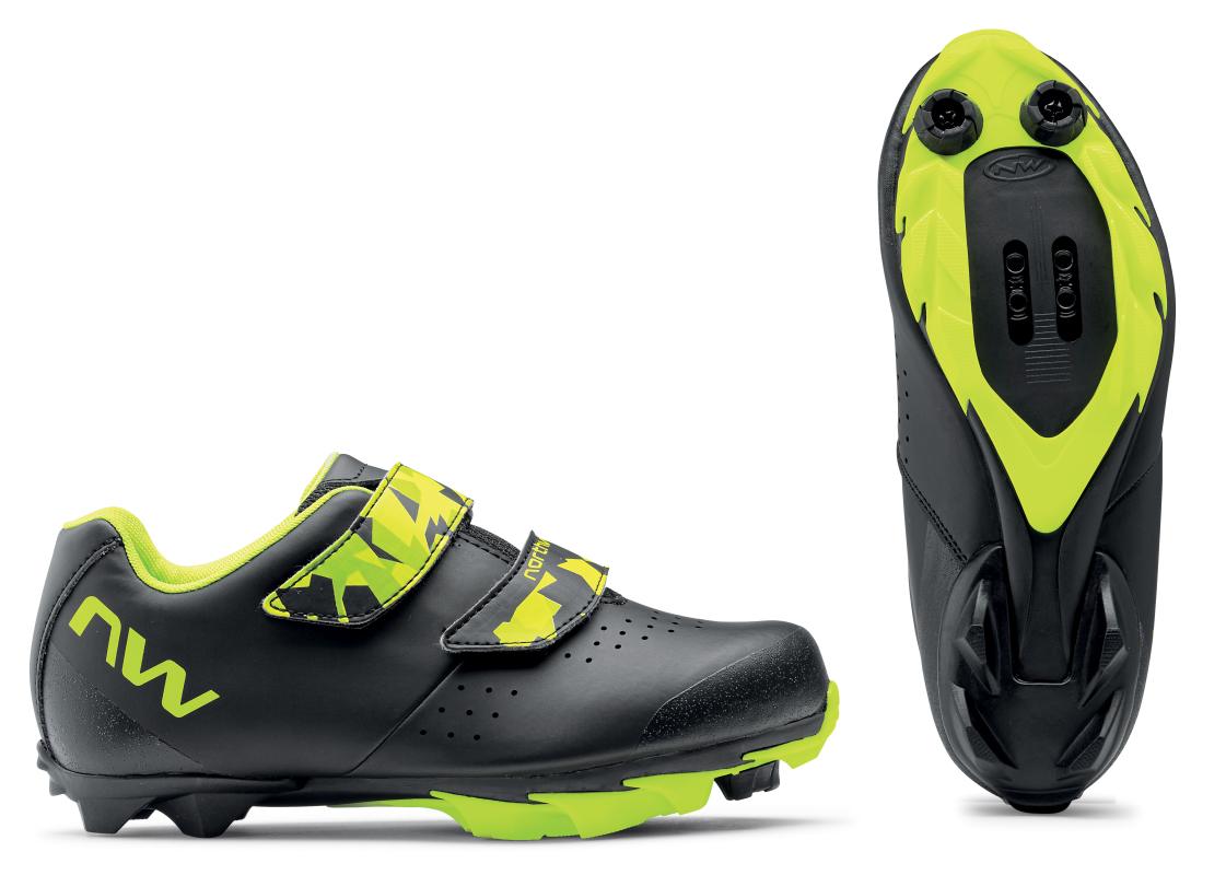 Northwave Origin Junior Kinder MTB Fahrrad Schuhe schwarz/gelb 2024