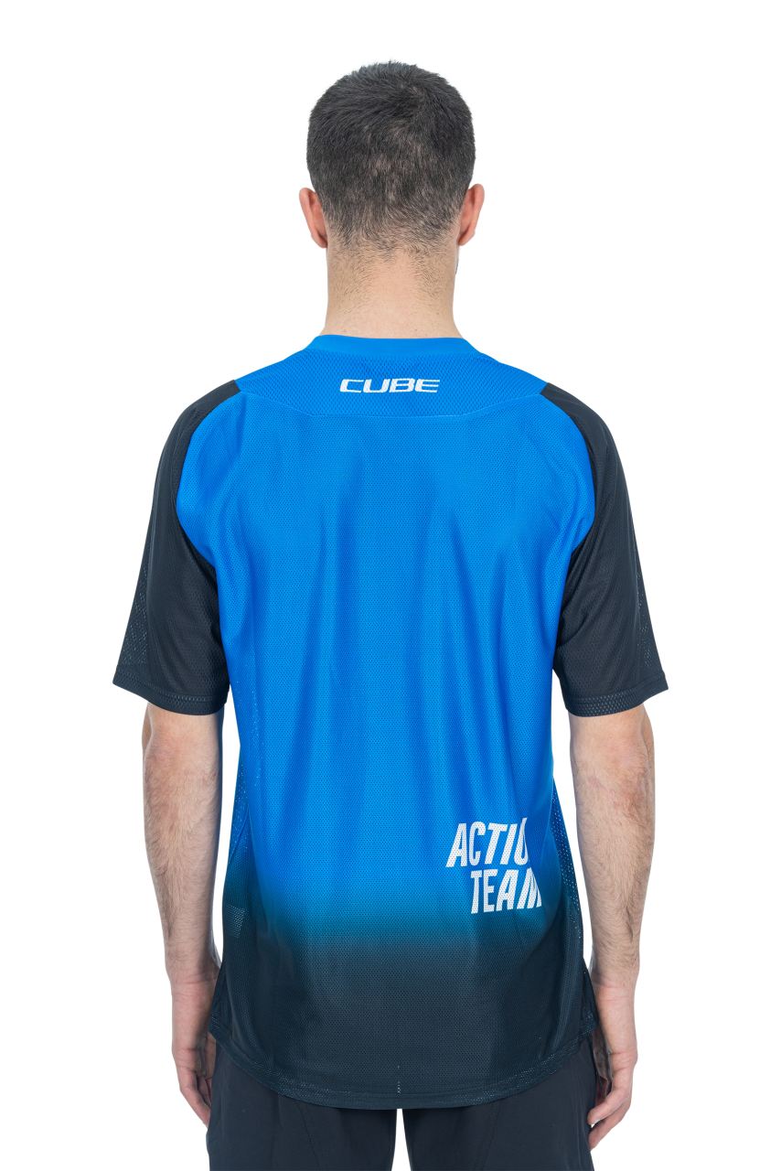 Cube Vertex X Actionteam Fahrrad Trikot kurz schwarz/blau 2026