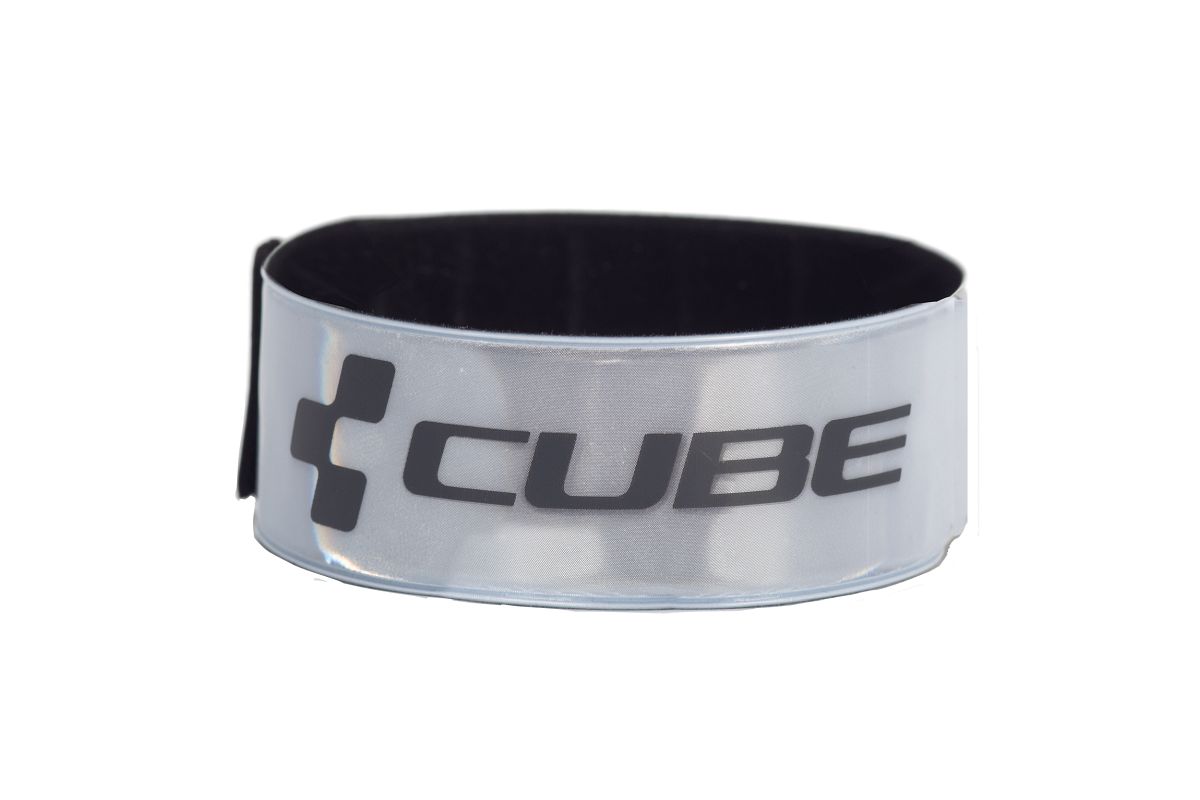 Cube Snapband Fahrrad / Sport Hosenband reflektierend grau
