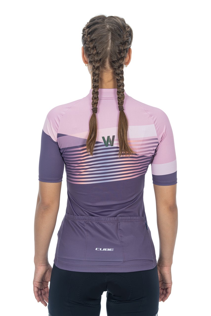 Cube Teamline Damen Fahrrad Trikot kurz lila/rosa 2027