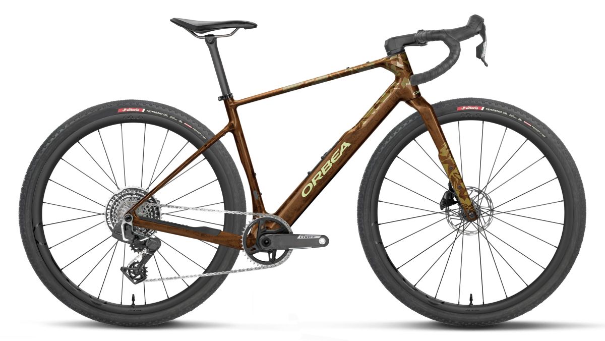 Orbea Terra M21eTEAM 1X Carbon Gravel Fahrrad caramel carbon view 2027