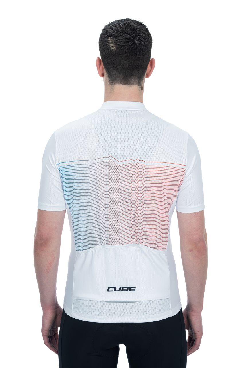 Cube Teamline Cmpt Fahrrad Trikot kurz weiß 2027