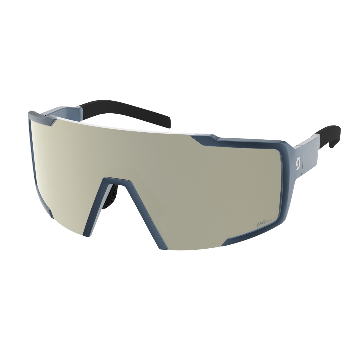 Scott Shield AMP Wechselscheiben Fahrradbrille blau/ weiß chrome