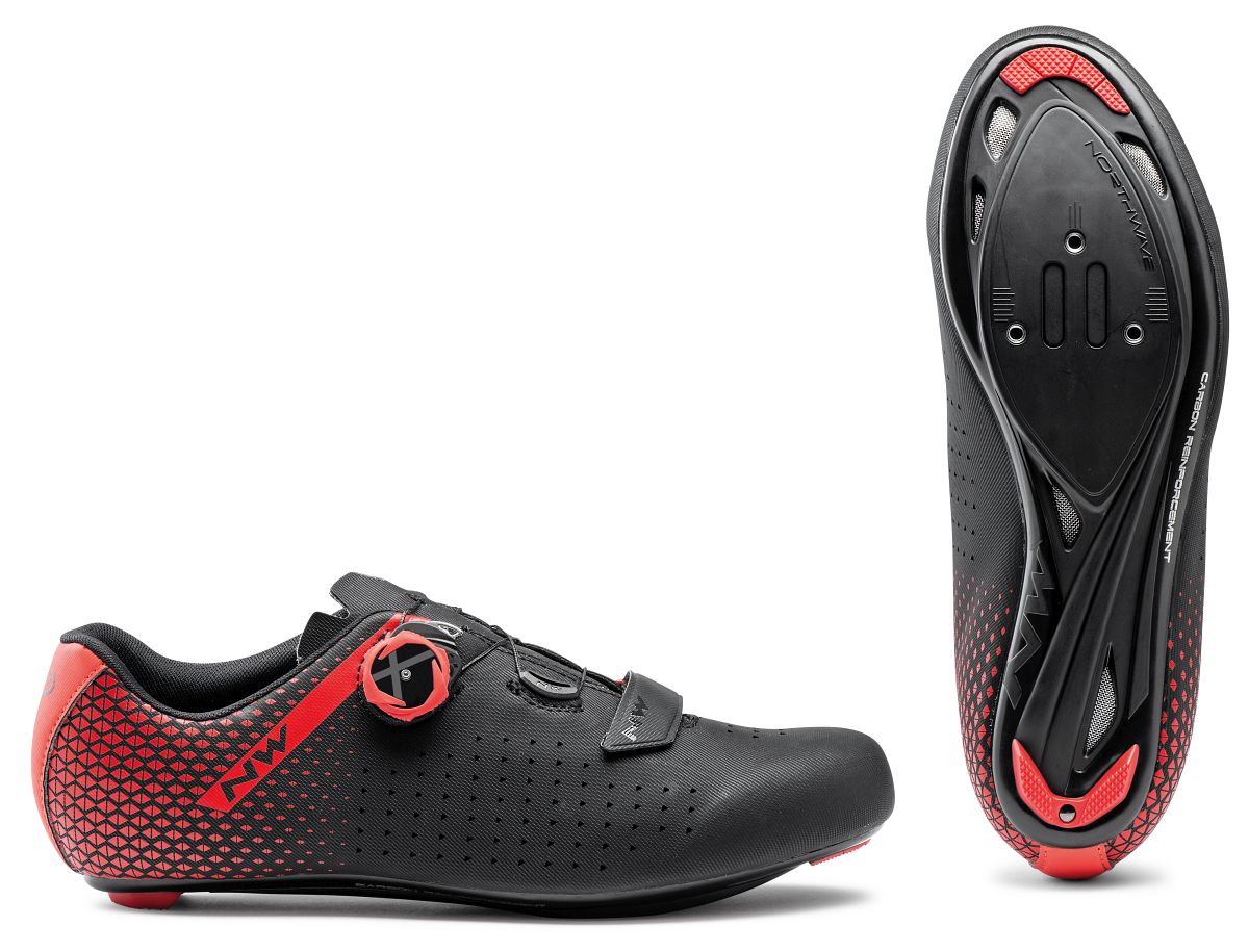 Northwave Core Plus 2 Rennrad Fahrrad Schuhe schwarz/rot 2024