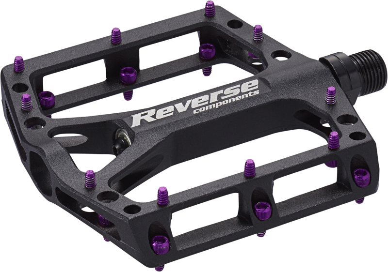 Reverse Black ONE Flat Fahrradpedale schwarz / lila