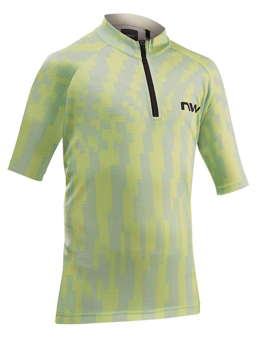 Northwave Force Evo Kinder Fahrrad Trikot kurz grün/grau 2025
