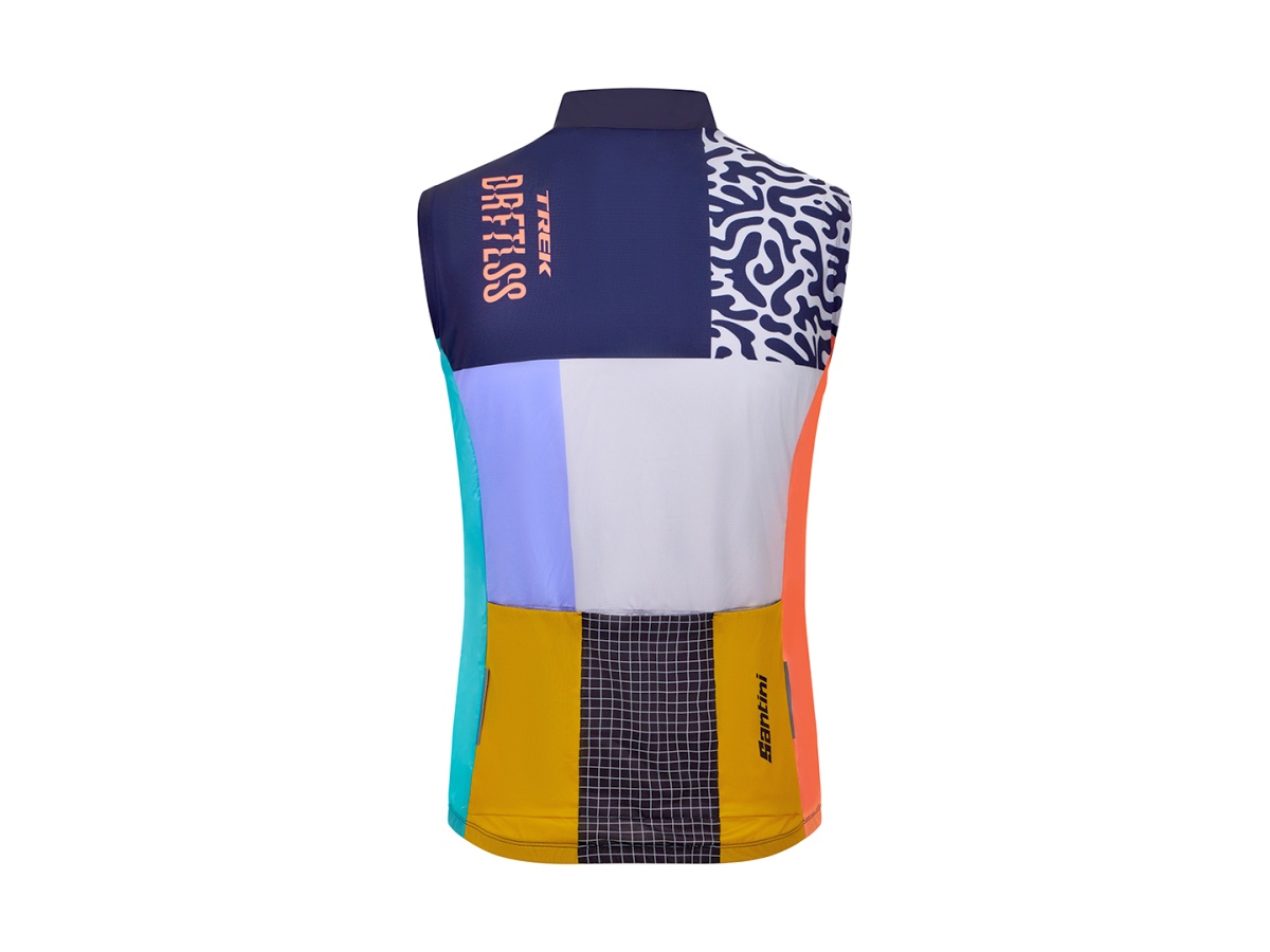Santini Trek Driftless Windshell Rennrad Fahrradweste blau 2027