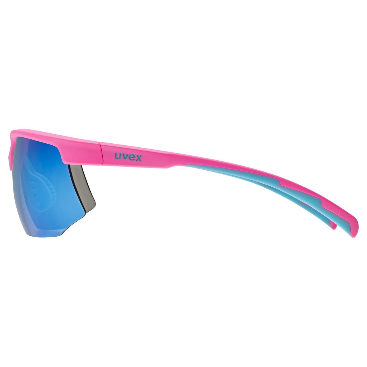 uvex Aerios Laufbrille matt pink / mirror blau