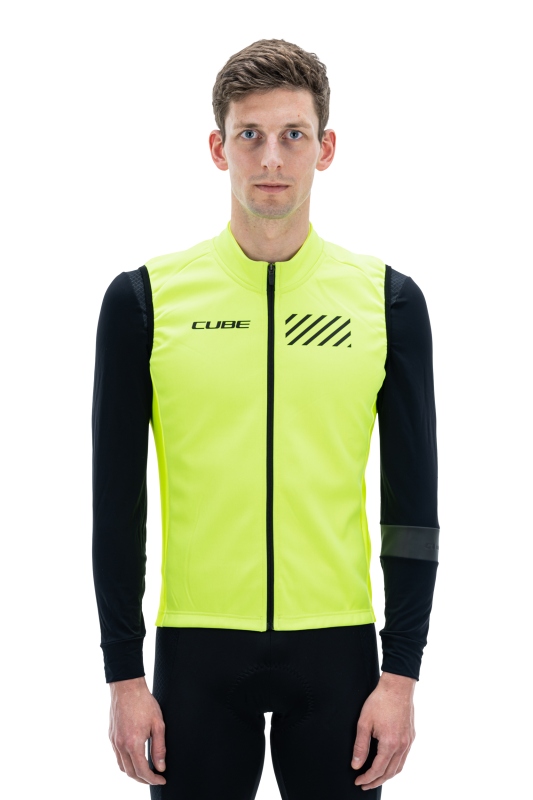 Cube Blackline Softshell Safety Fahrrad Windweste gelb 2027