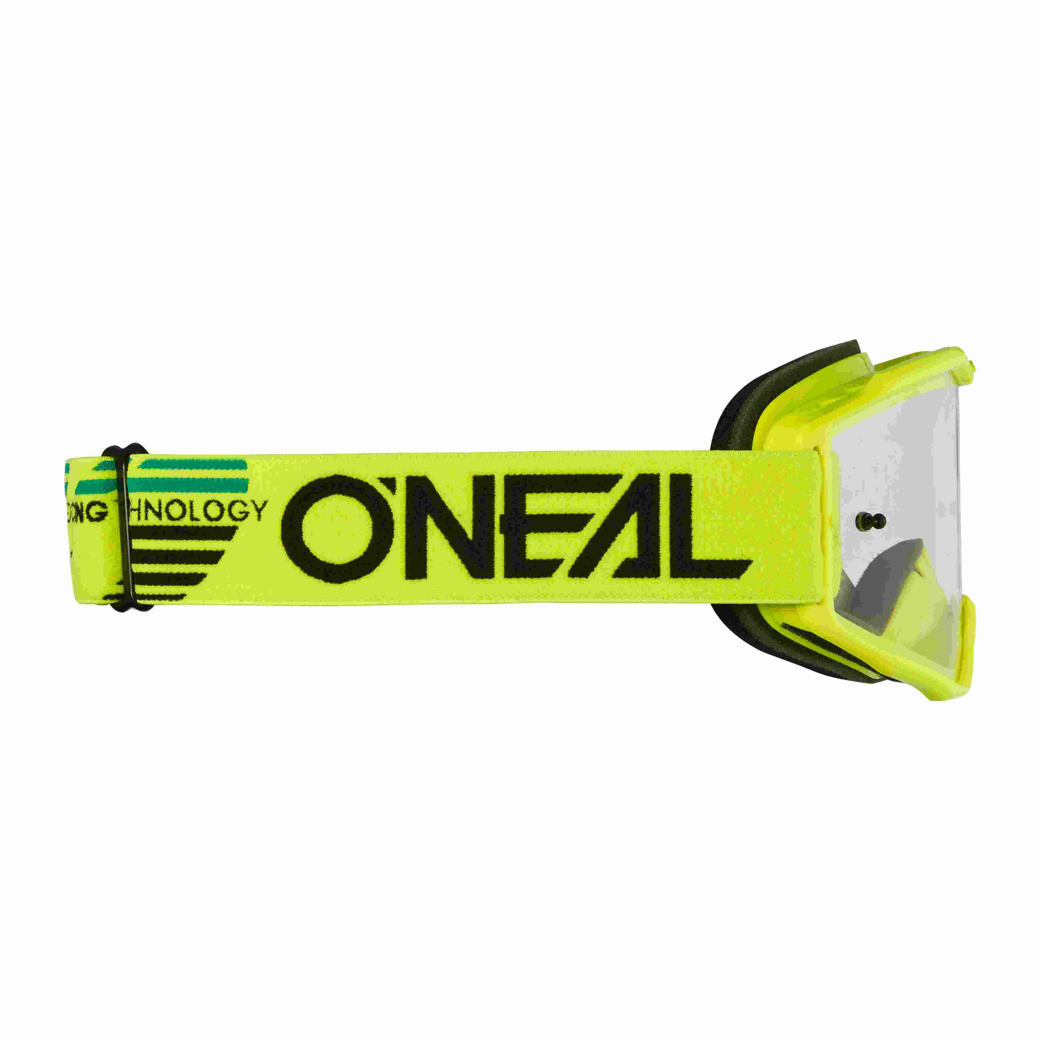 O'Neal B10 Solid Youth Kinder Goggle MX DH Brille schwarz/gelb/klar Oneal