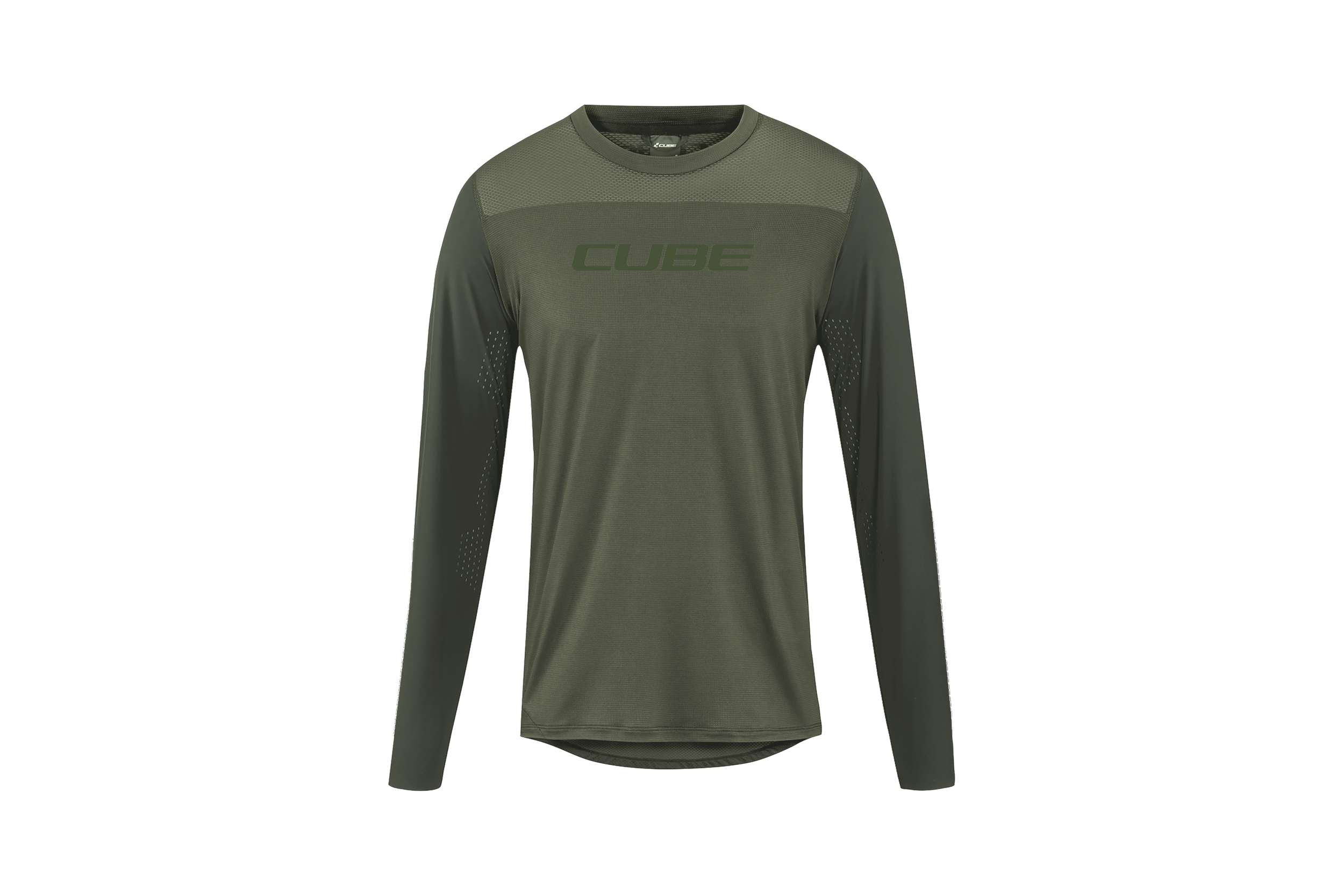 Cube Pro TM Fahrrad Trikot lang olive grün 2027