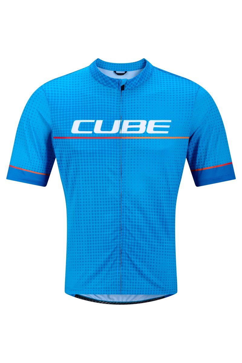 Cube Cmpt Teamline Fahrrad Trikot kurz topas blau 2026