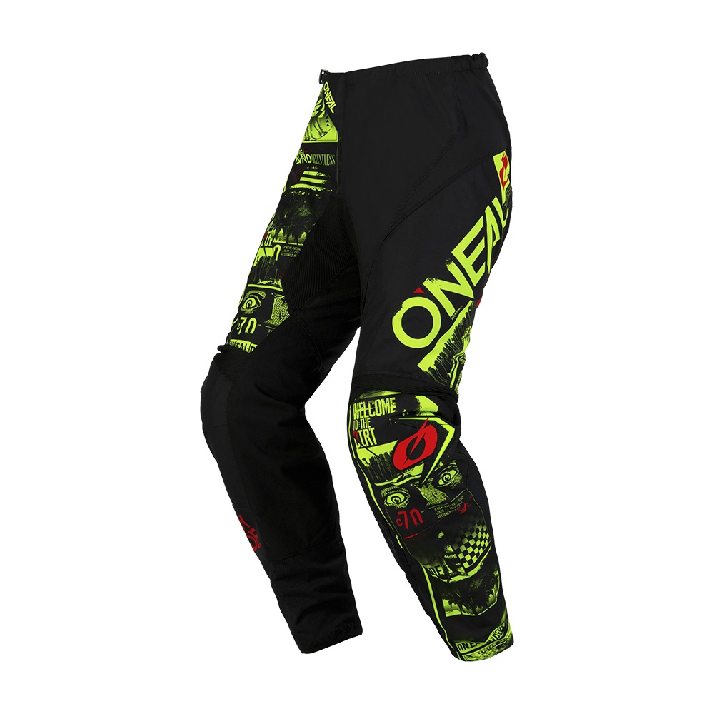 O'Neal Element Attack MX DH MTB Pant Hose lang schwarz/gelb 2025 Oneal