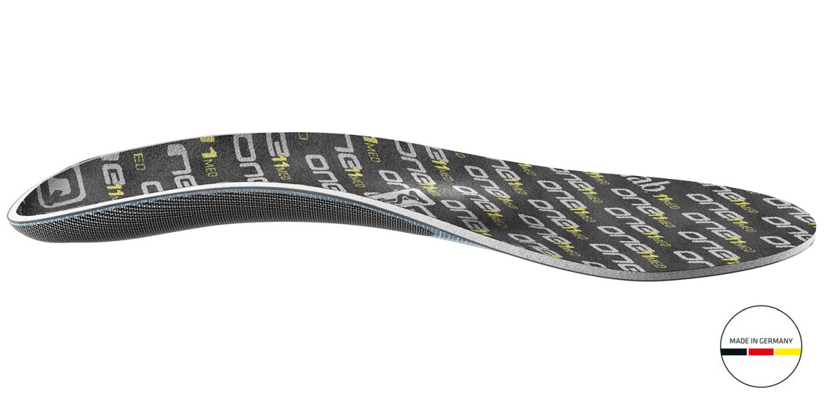 SQlab One11 Med MTB Tech / Trail Einlegesohlen schwarz/gelb