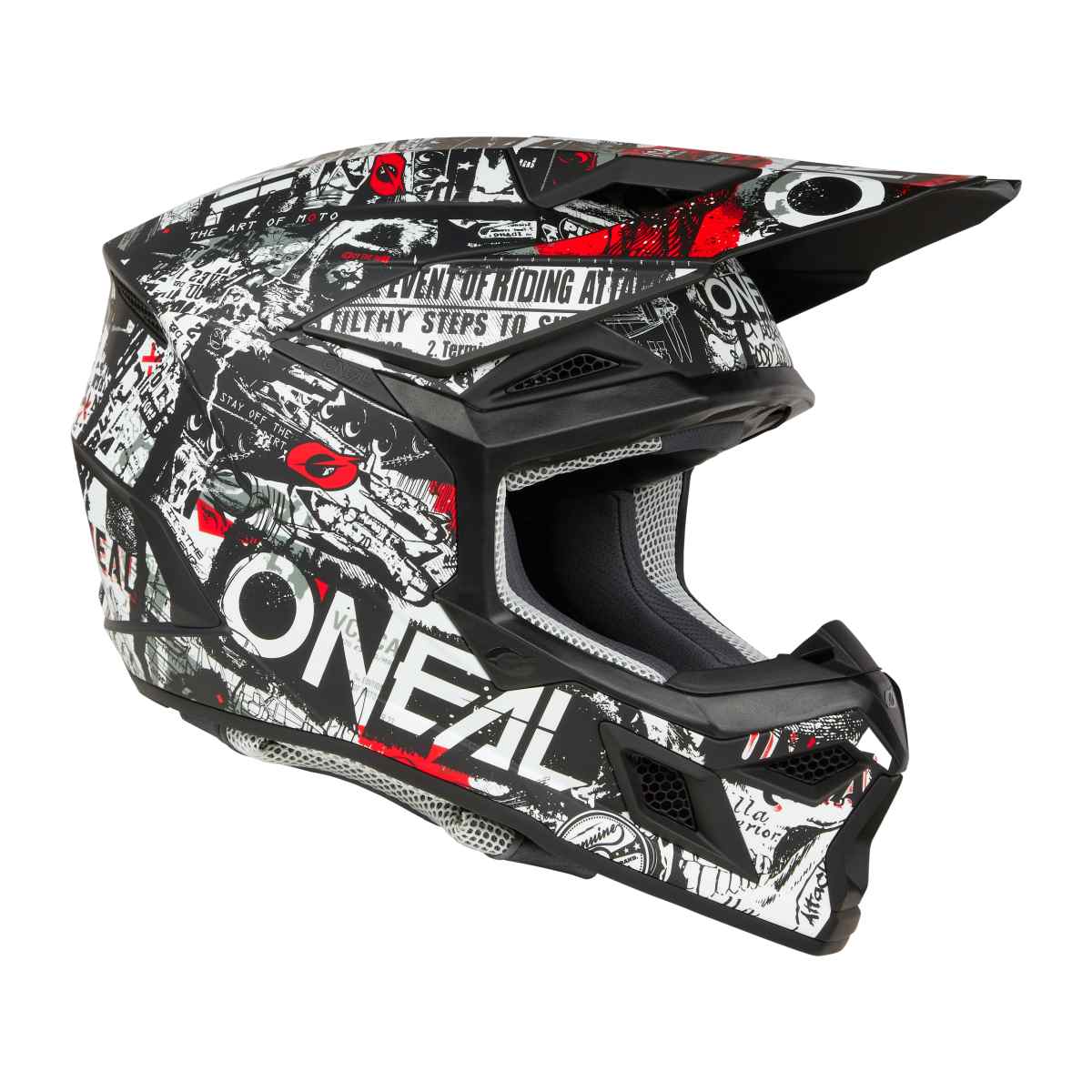O'Neal 3 Series Attack Motocross Enduro MTB Helm schwarz/weiß 2027 Oneal