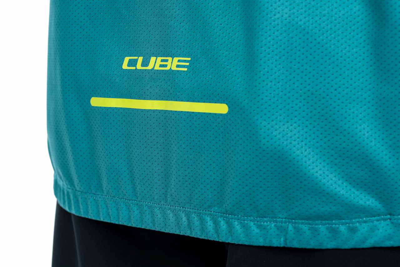 Cube ATX Cmpt Half Zip Fahrrad Trikot kurz grün 2027