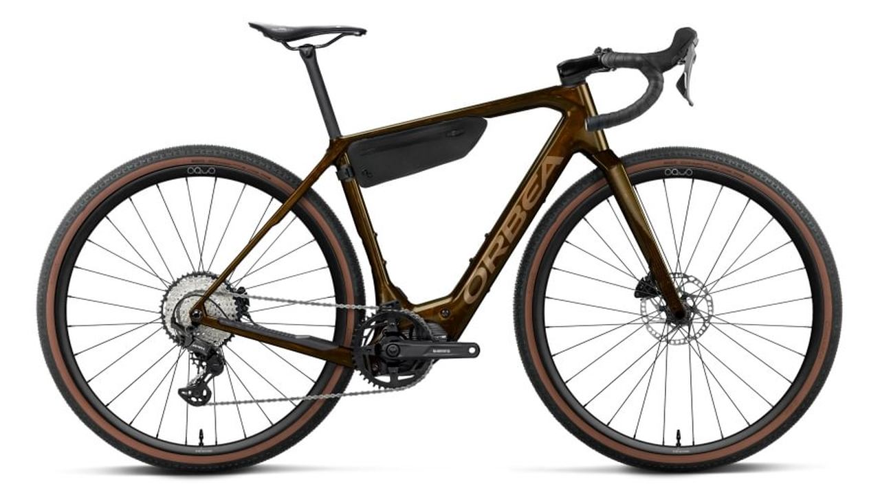 Orbea Denna M40 E-Bike Gravel Pedelec caramel c. view/metallic gold 2027