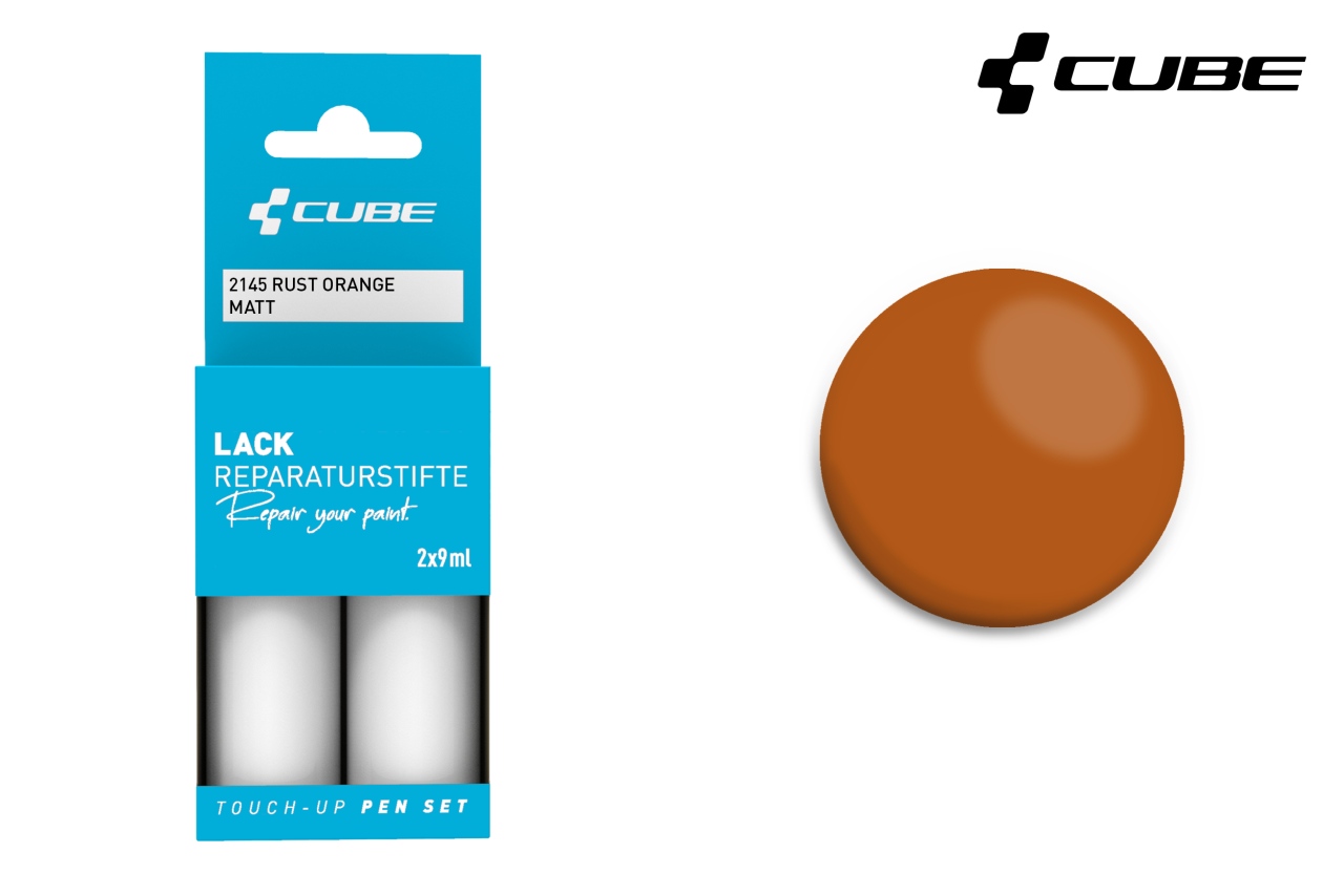 Cube Lackstift Set 2 x 9 ml / 830.56 ¤ / Liter Rust Orange matt 2145
