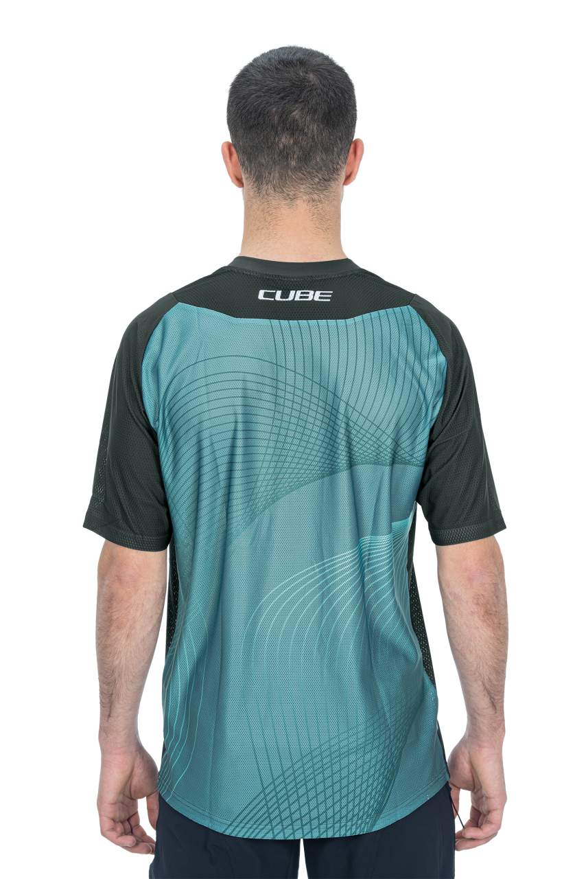 Cube Vertex Fahrrad Trikot kurz grau/blau 2027