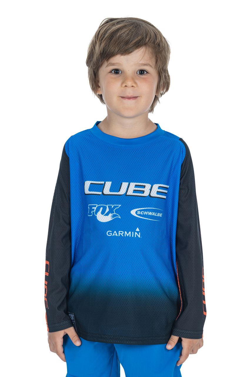 Cube Vertex Rookie X Actionteam Kinder Fahrrad Trikot lang schwarz/blau 2027