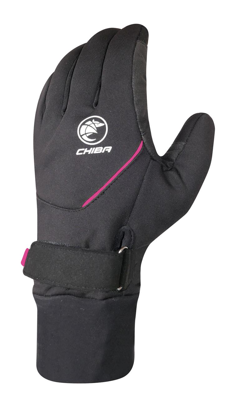 Chiba Rain Pro Winter Fahrrad Handschuhe lang schwarz/pink 2027