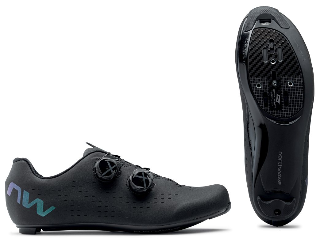 Northwave Revolution 3 Rennrad Fahrrad Schuhe irisierend schwarz/grün/lila 2024