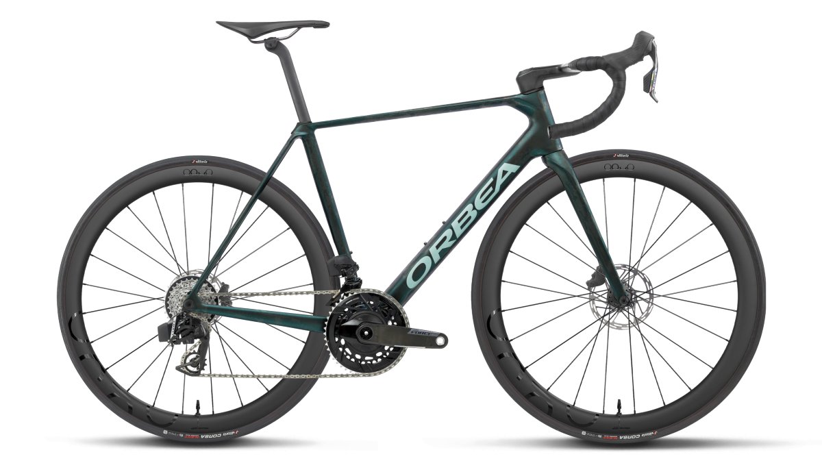 Orbea Orca M21eTEAM Carbon Rennrad escape green/carbon view matt 2027