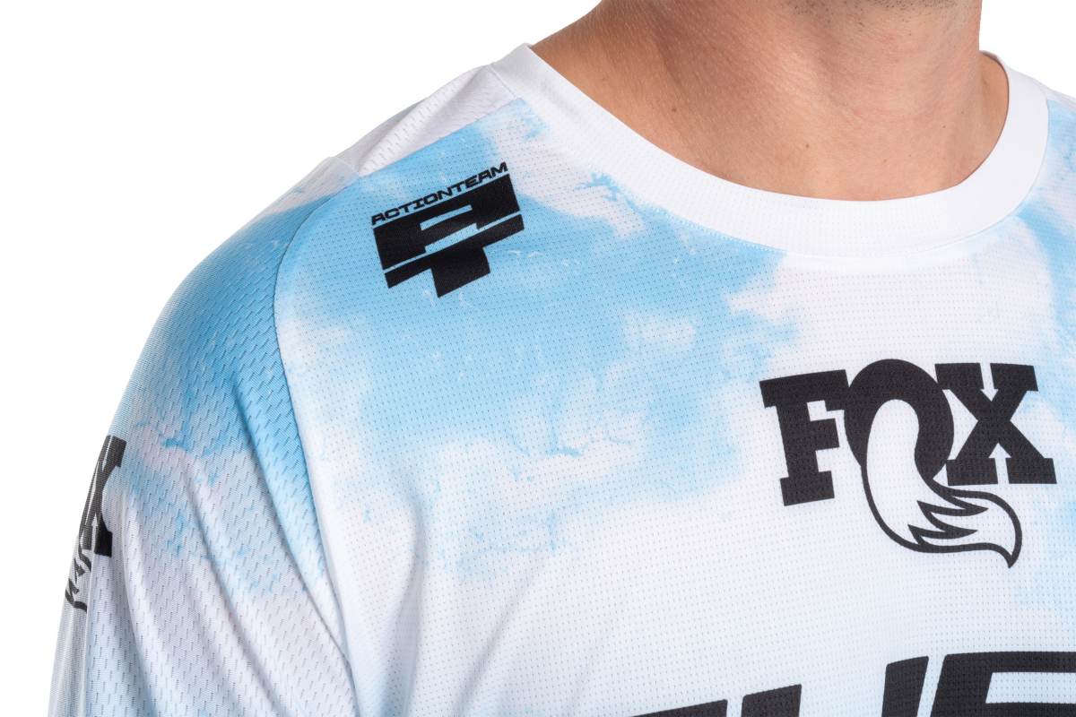Cube X Actionteam Fahrrad Trikot lang blau/weiß 2026