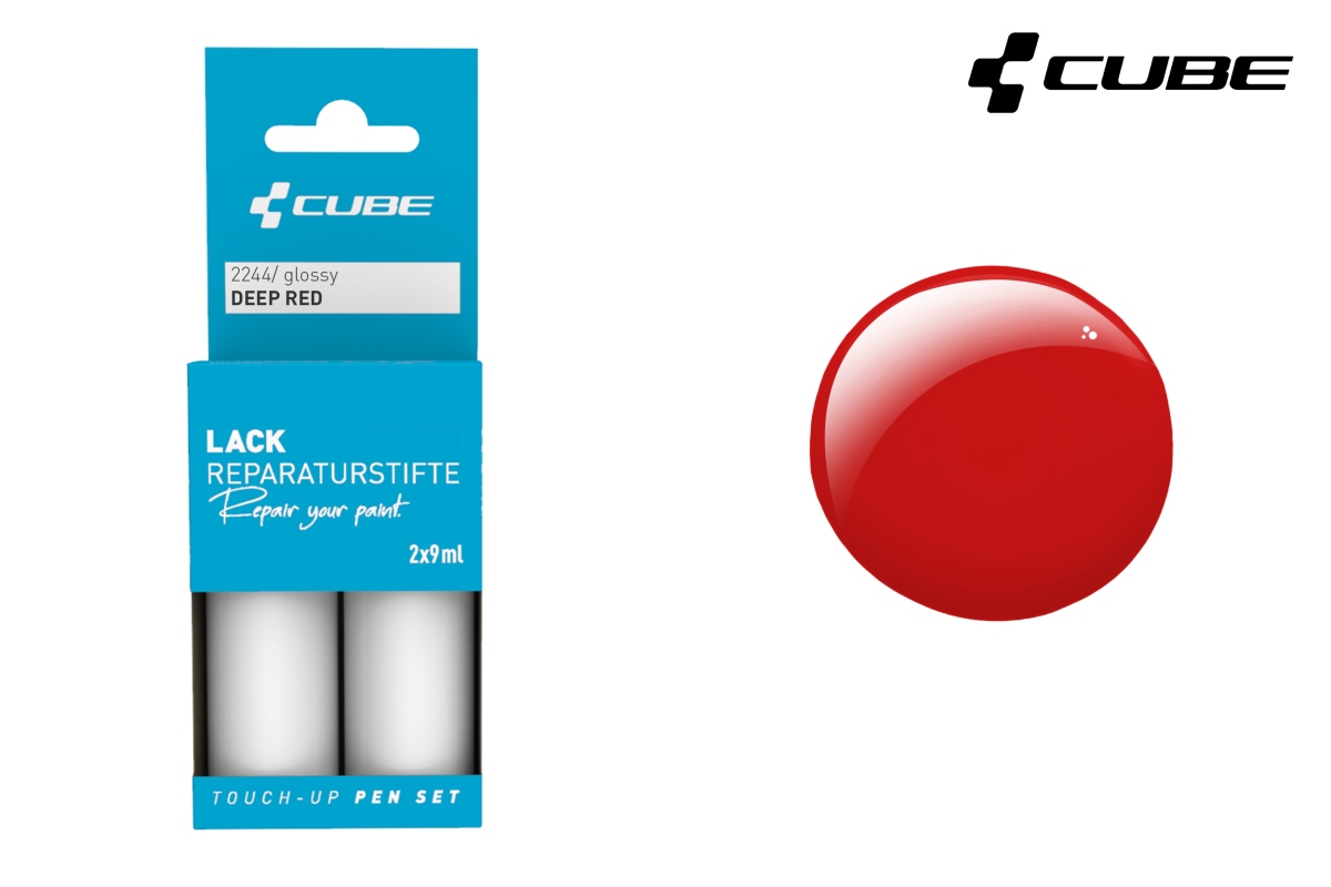 Cube Touch-Up Pen Lackreparaturstift Set deep red