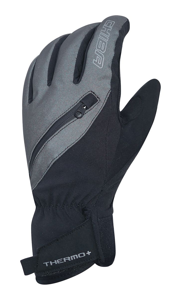 Chiba Thermo Plus Winter Fahrrad Handschuhe reflektierend schwarz 2027
