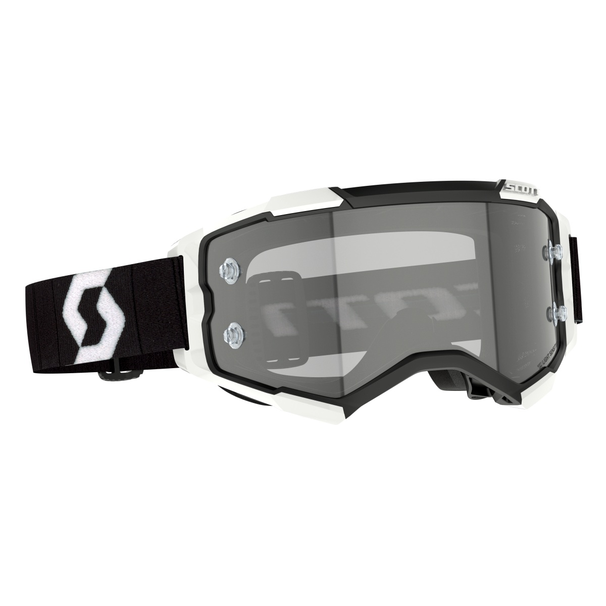 Scott Fury LS MX Goggle Cross/MTB Brille schwarz/weiß/light sensitive grau works