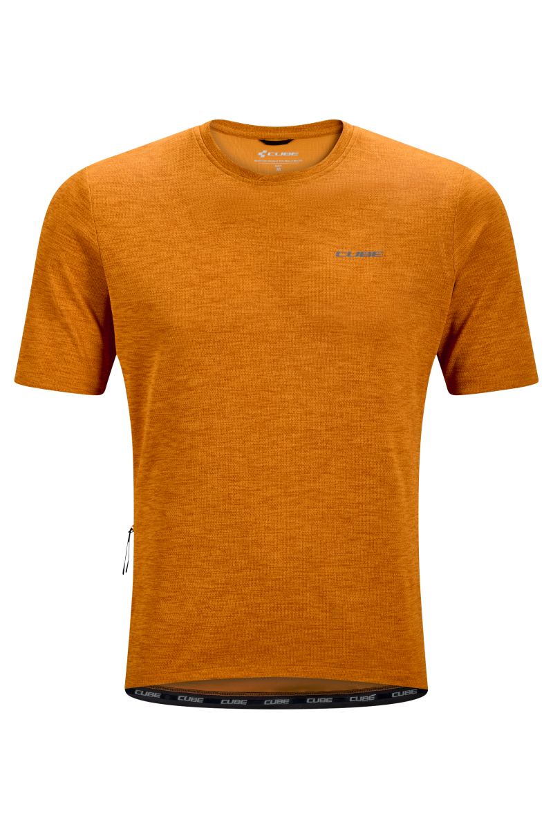Cube Gravel Fahrrad Trikot kurz mustard orange 2026