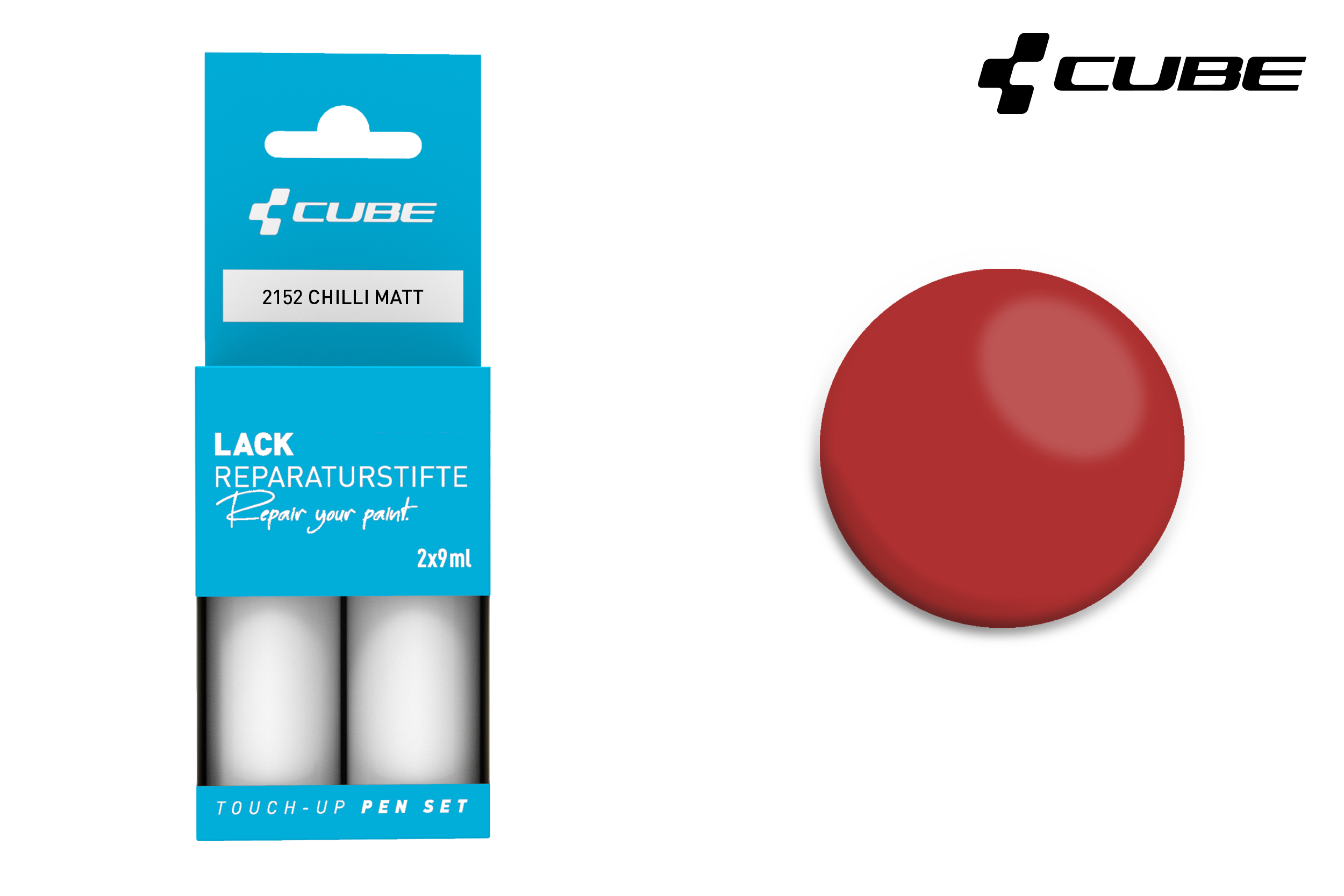 Cube Lackstift Set 2 x 9 ml / 830.56  / Liter Chilli matt 2152