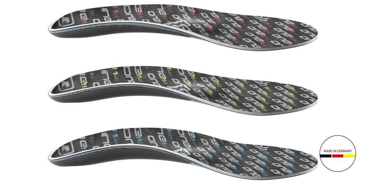 SQlab One11 Med MTB Tech / Trail Einlegesohlen schwarz/gelb