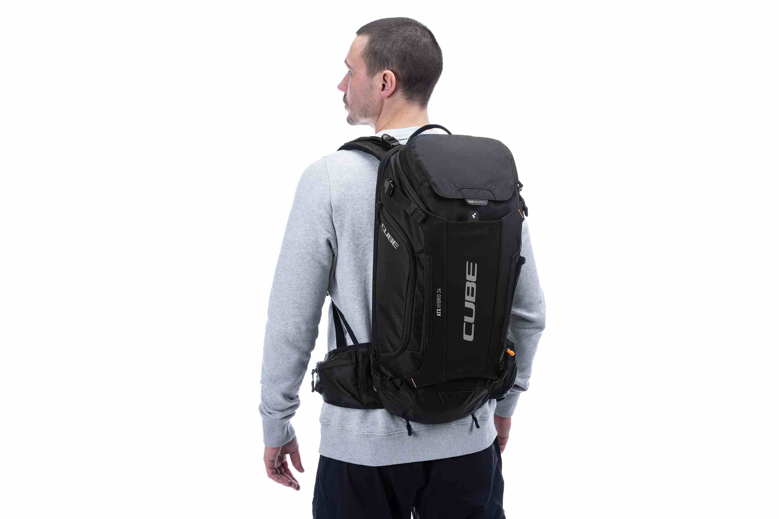 Cube ATX Hybid 24 E-Bike Fahrrad Rucksack schwarz