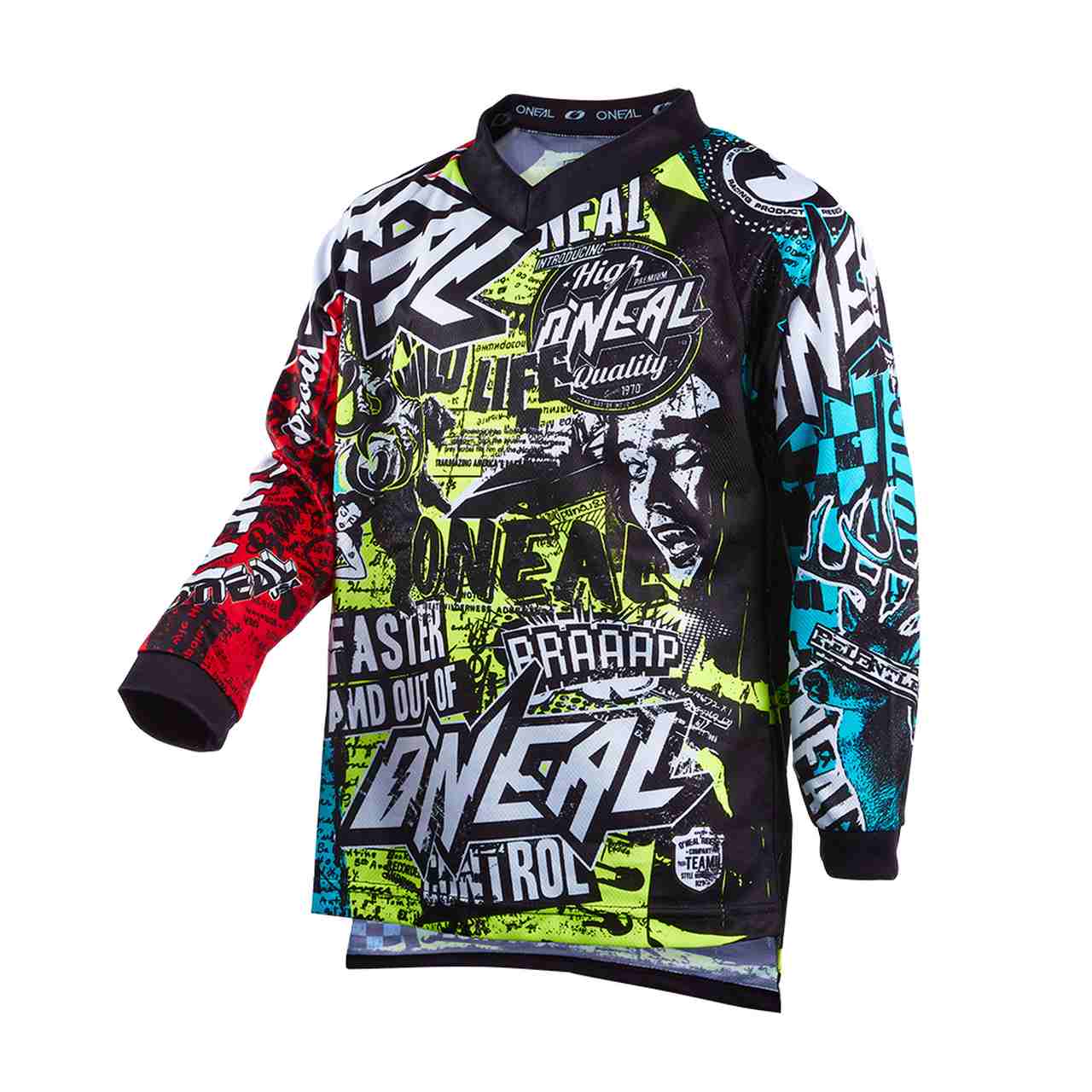 O'Neal Element Wild Youth Kinder FR Jersey Trikot lang schwarz/grau/pink 2027 Oneal