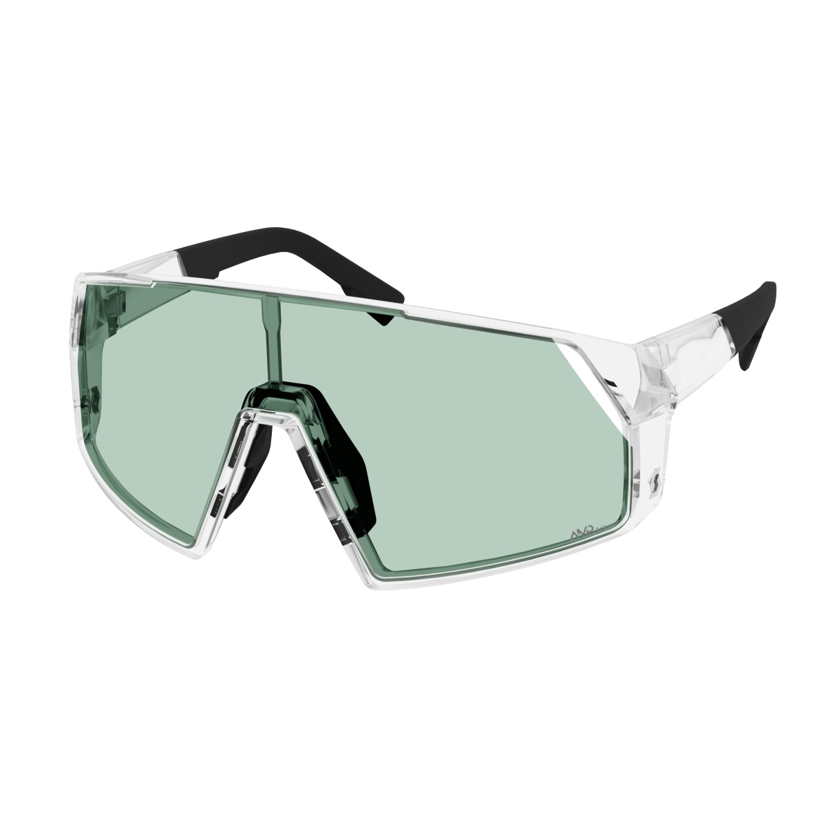 Scott Pro Shield AMP Wechselscheiben Fahrradbrille translucent/grün chrome