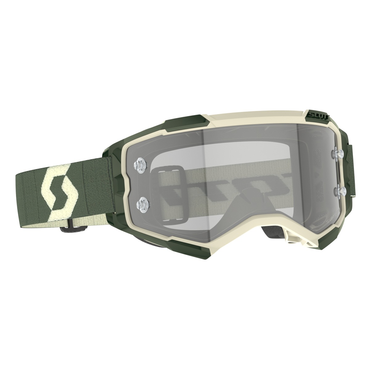 Scott Fury LS MX Goggle Cross/MTB Brille khaki grün/beige/light sensitive grau works