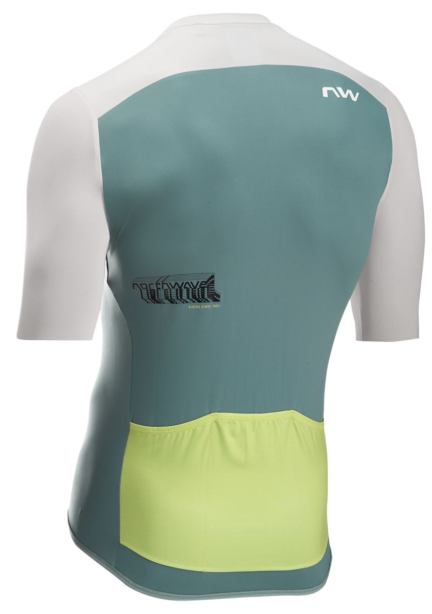 Northwave Essence Evo Fahrrad Trikot kurz grün/grau 2025