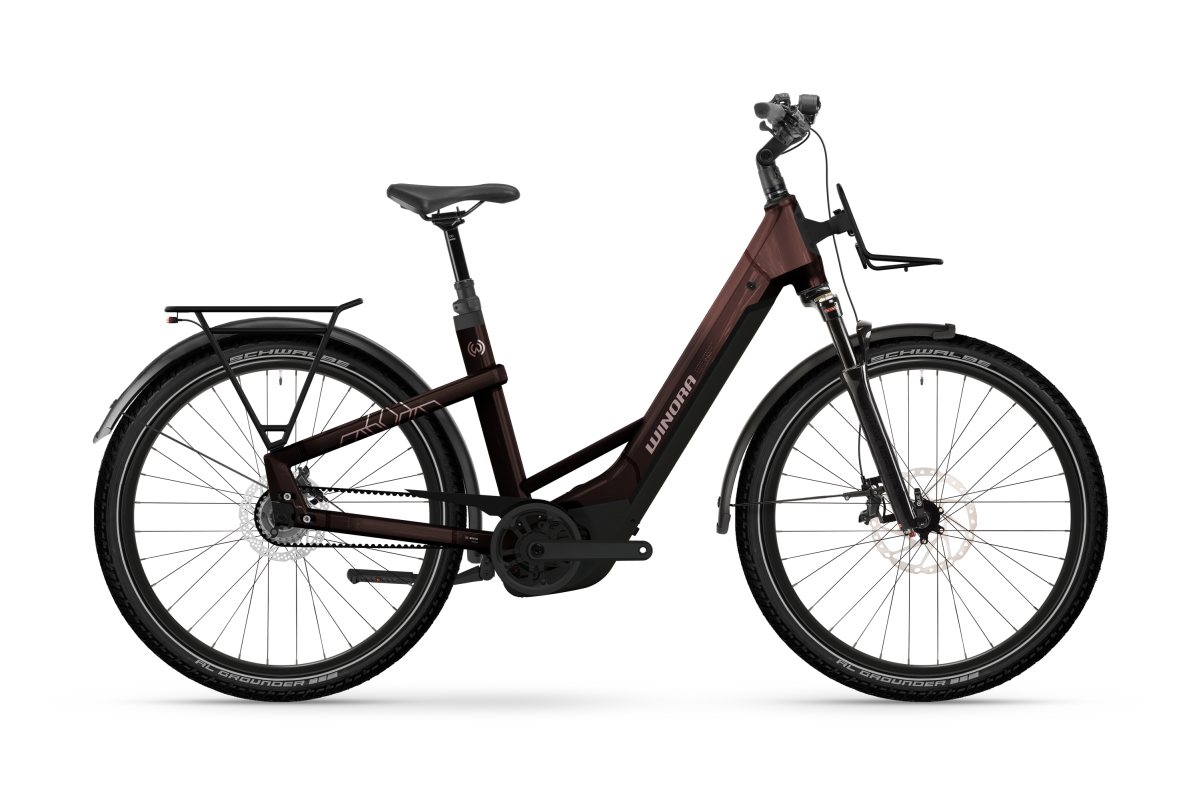 Winora Yakun R5 Low 27.5'' E-Bike Trekking Pedelec rot violet 2026
