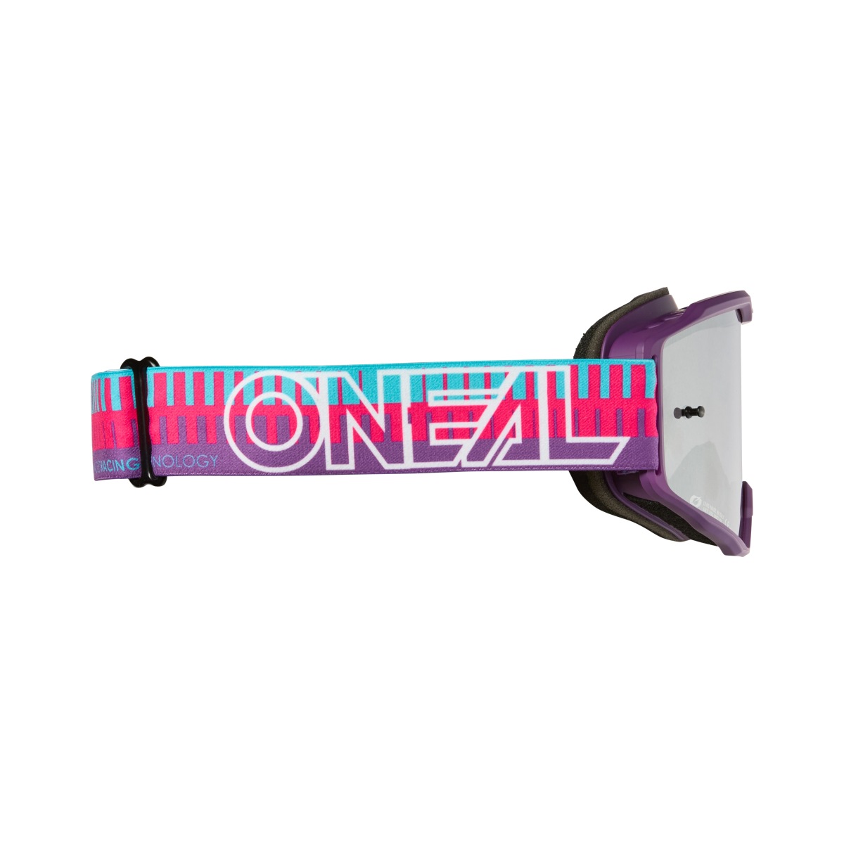 O'Neal B10 Striped Youth Kinder Goggle MX DH Brille pink/lila/silberfarben mirror Oneal