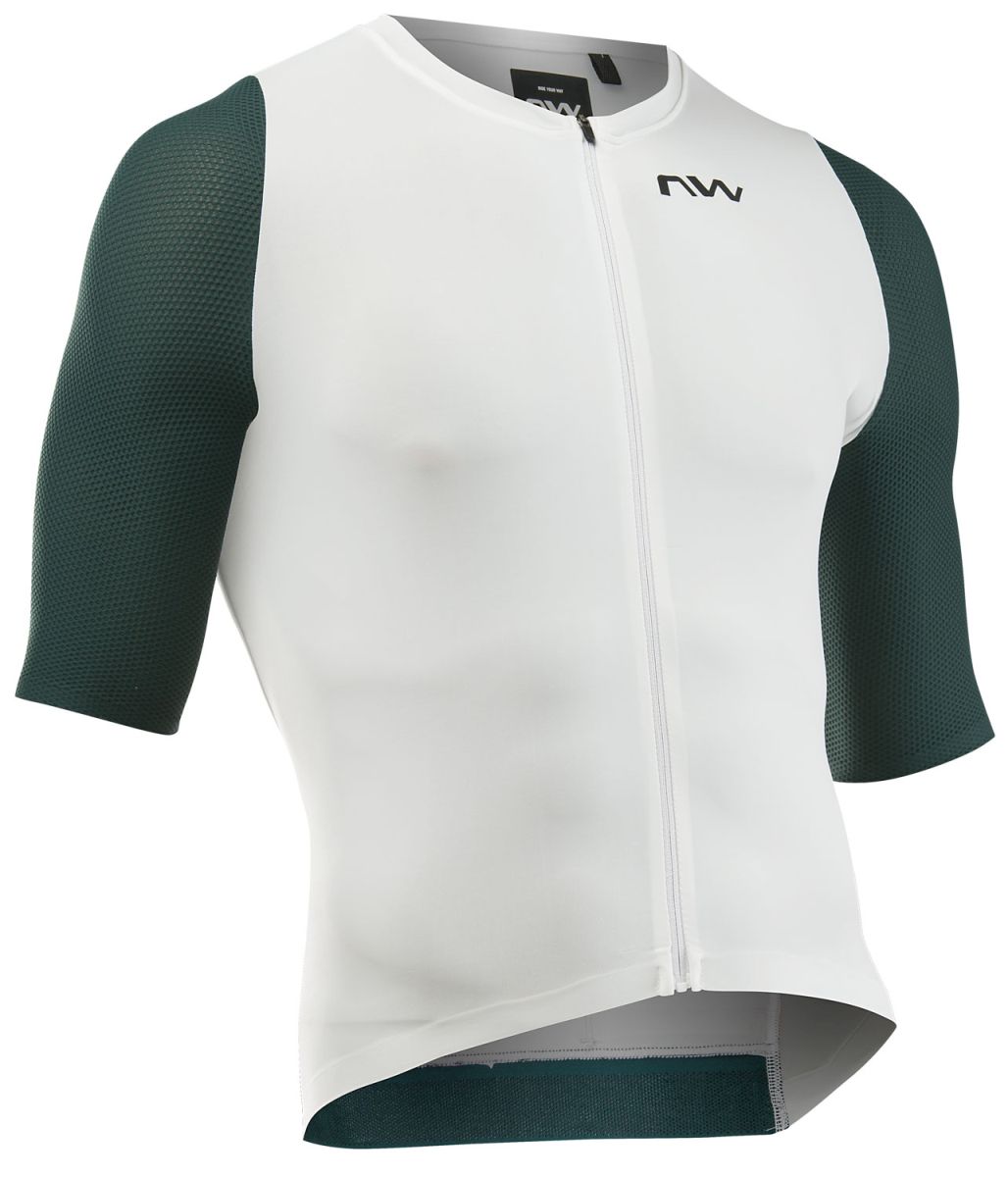 Northwave Extreme Evo Fahrradtrikot kurz weiß/petrol 2026