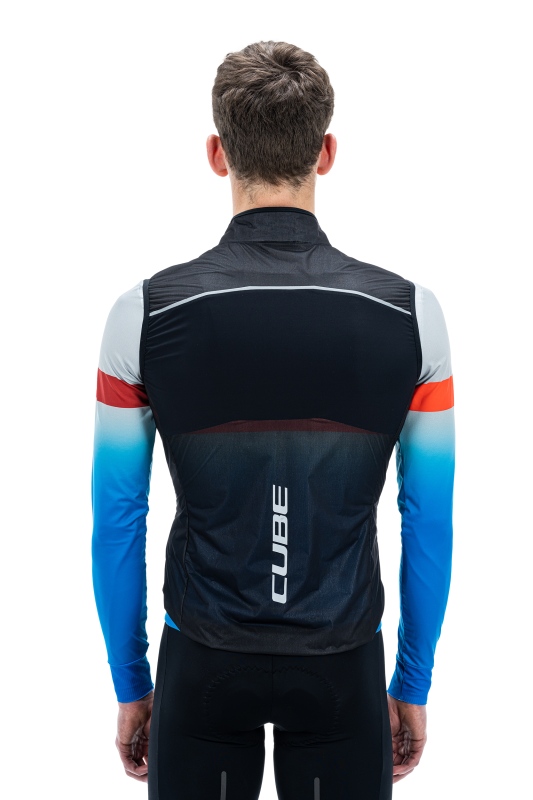 Cube Teamline Fahrrad Windweste schwarz/rot 2026