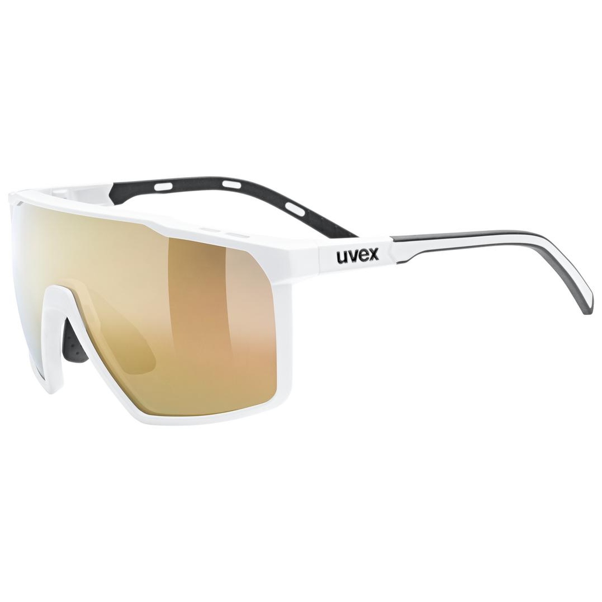 Uvex Mtn Perform Small Outdoor / Sport Brille matt weiß/mirror goldfarben